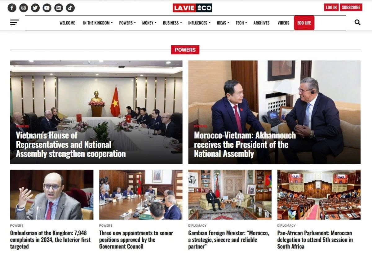 National Assembly Chairman Tran Thanh Man’s visit grabs Moroccan headlines